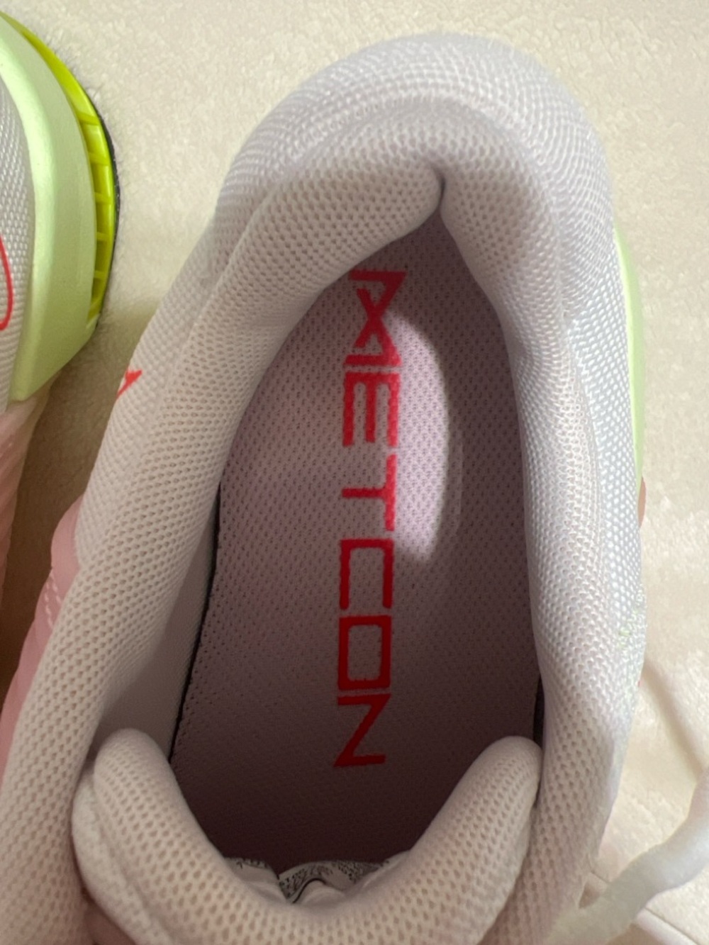 Nike Metcon 9 Training Shoes White Volt HyperLift Men’s 10 Women’s 11.5 EUC - Picture 6 of 14